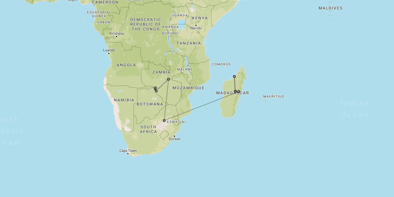 Vic Falls, Zimbabwe & Madagascar