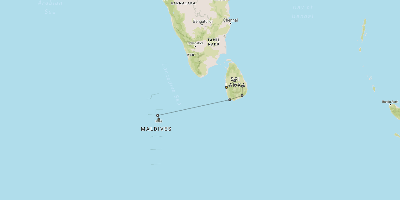 Sri Lanka and extended Maldives