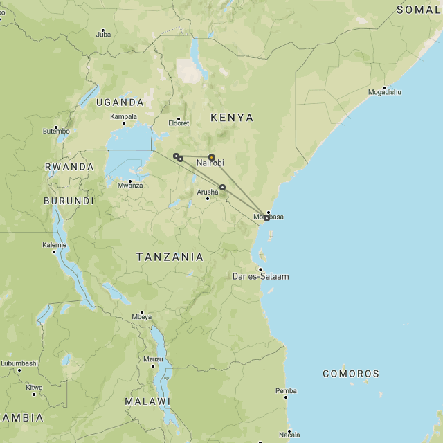 Mara, Amboseli & beach