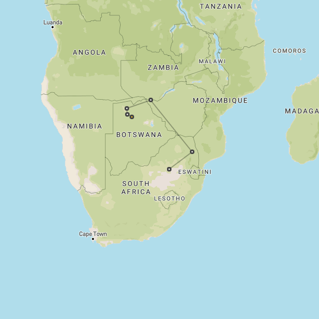 Kruger, Falls, Bots & Cape