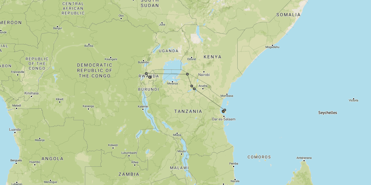 Gorillas, Serengeti & Zanzibar