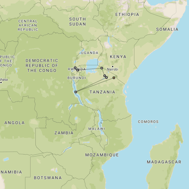 Gorillas, Serengeti & chimps