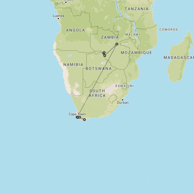 Vic Falls, Hwange, Mana & Cape