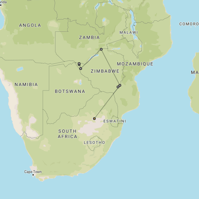 Falls, Hwange, Mana & Gonarezhou