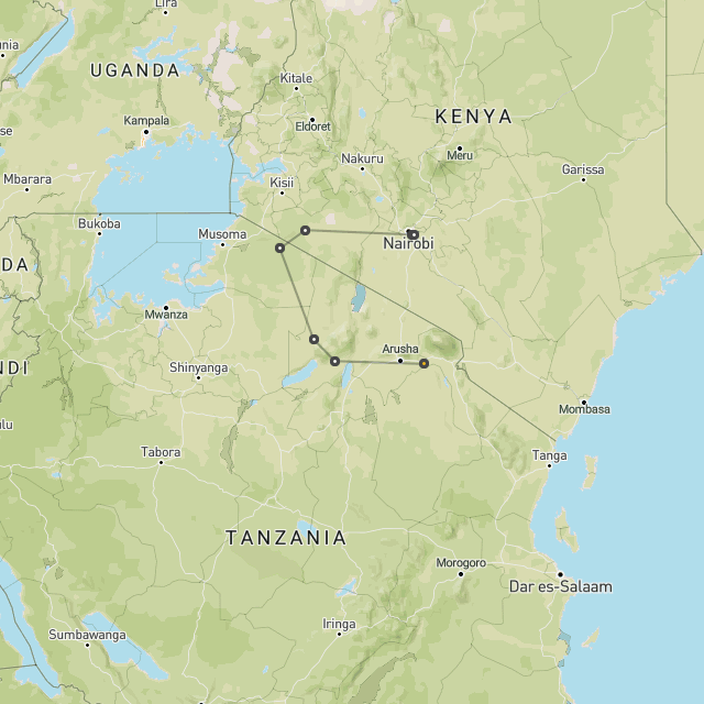Mara, Serengeti & Ngorongoro