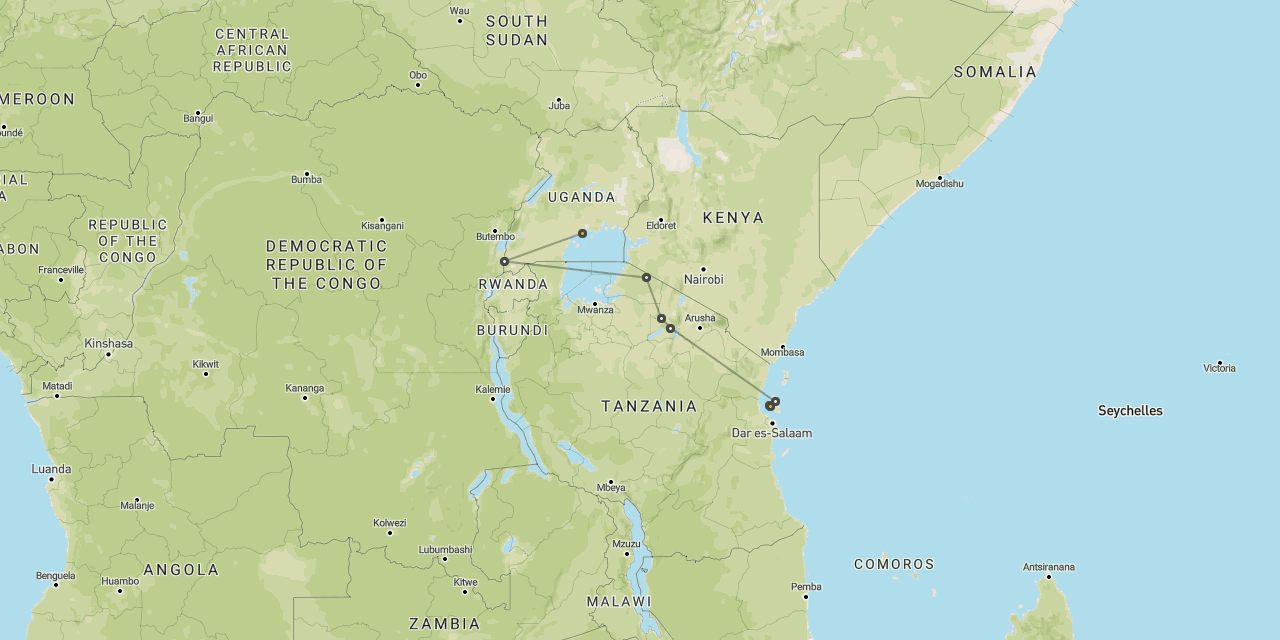 Gorillas, Serengeti & Zanzibar