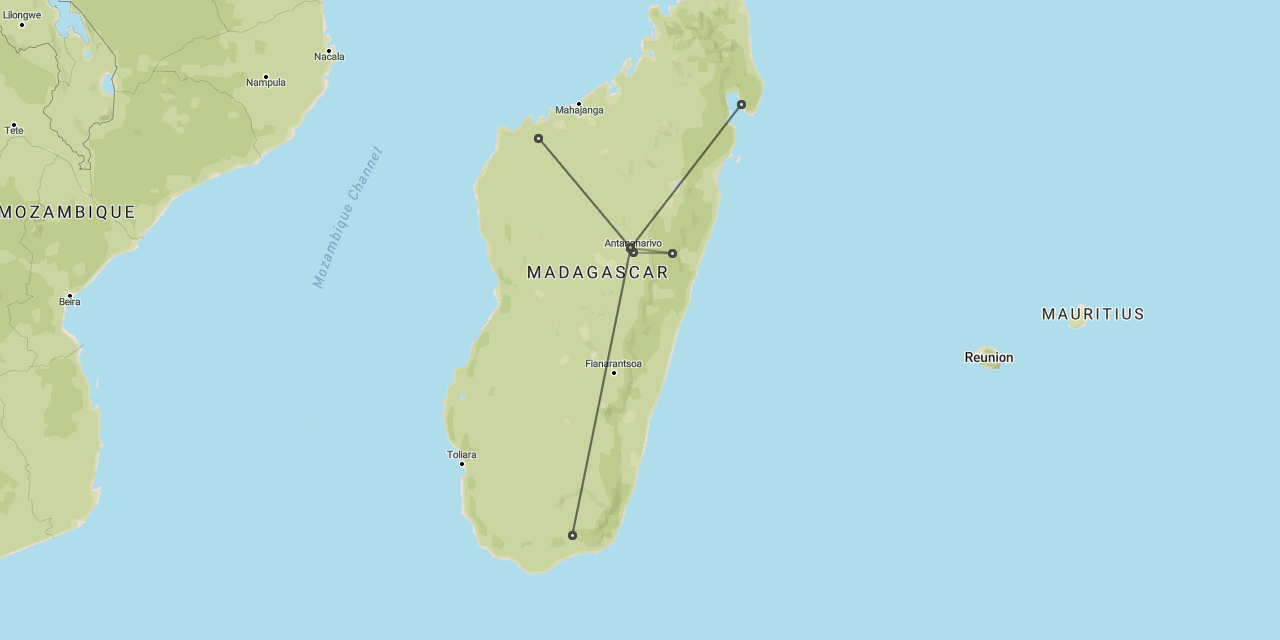 Andasibe, Mandrare, Namoroka & Masoala