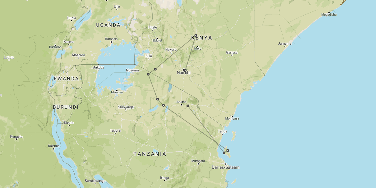 Samburu, Mara, Serengeti & Zanzibar