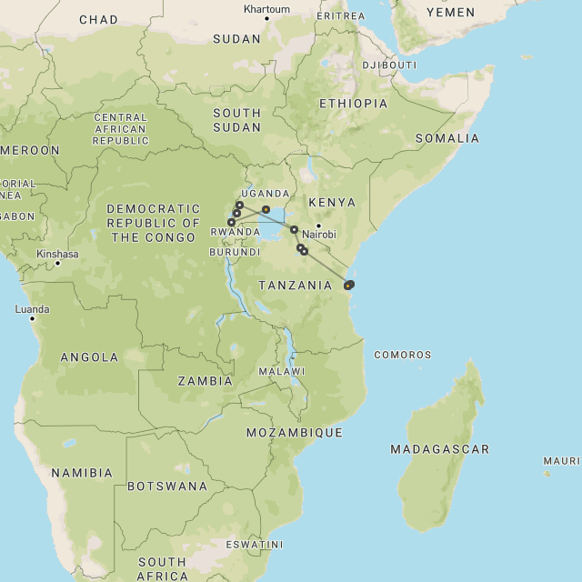 Gorillas, Serengeti & beaches